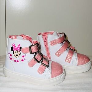 NEW! Pink Glitter Buckle Sneakers